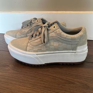 Old Skool Gray Checkered Vans